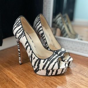 Brian Atwood Zebra Heels